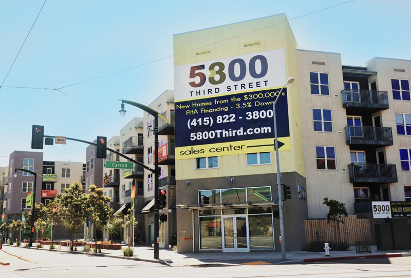 Large Format Banners at 5800 Third, San Francisco, CA by Marketshare