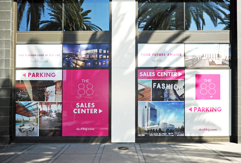 Commercial, Large Format Banners at San Jose, CA by Webcor Builder and Marketshare
