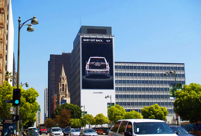 Commercial, Large Format Banners at Wilshire Wall, Las Angeles, CA by Marketshare