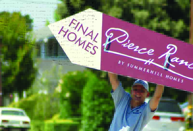 sign by marketshare, sales offices and signage for new home builders