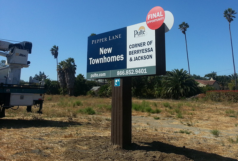 sign by marketshare, sales offices and signage for new home builders