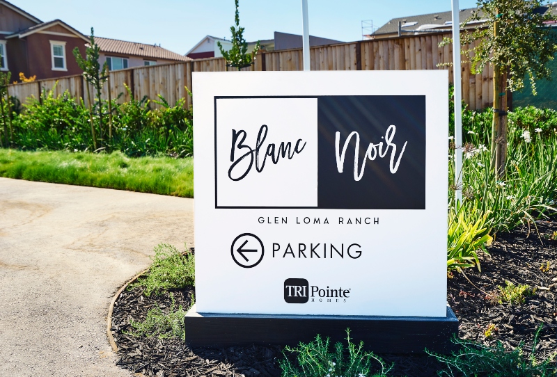 Blanc & Noir at Glen Loma Ranch, signs for new home builders by Marketshare