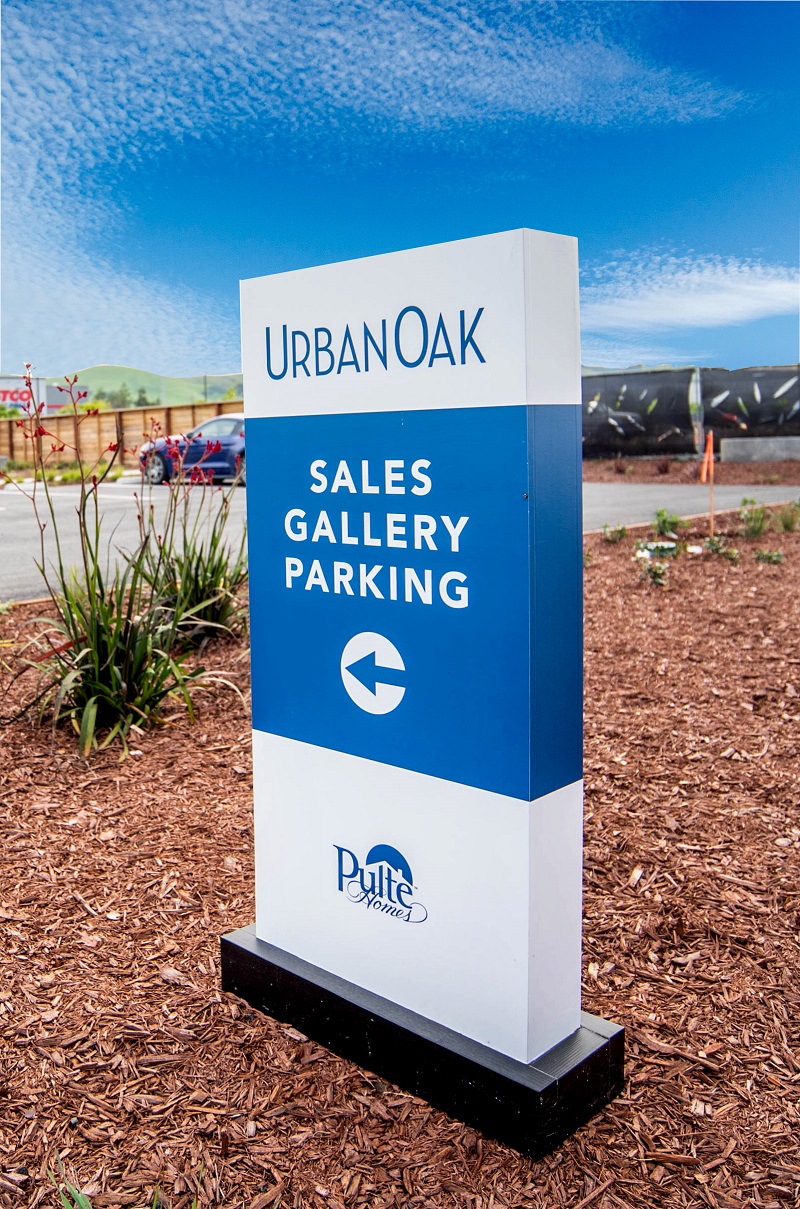 Urban Oak, parking signs for new home builders by Marketshare